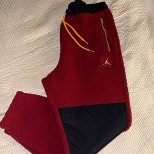 Jordan | Burgundy Multi Textured Joggers | Men’s Sz M